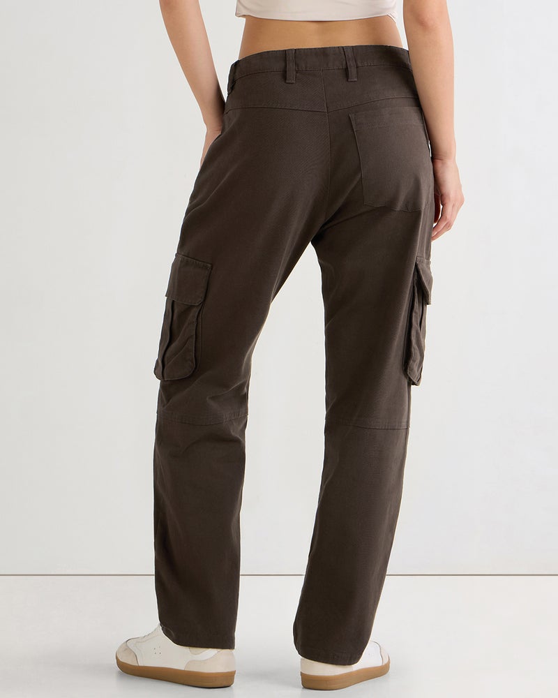 bewakoof Women's Brown Cargo Pants - Image 3